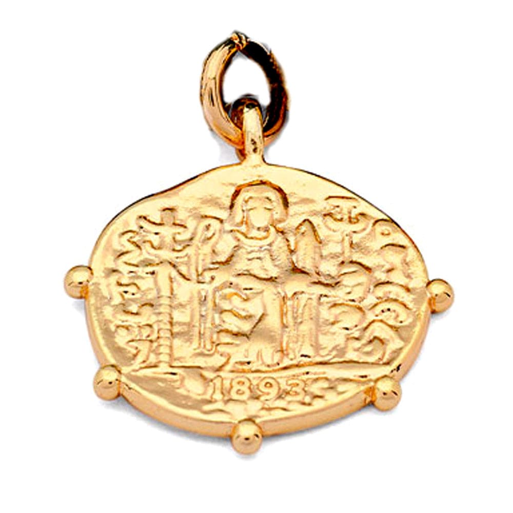 1893 Gold Plated Pendant Medallion