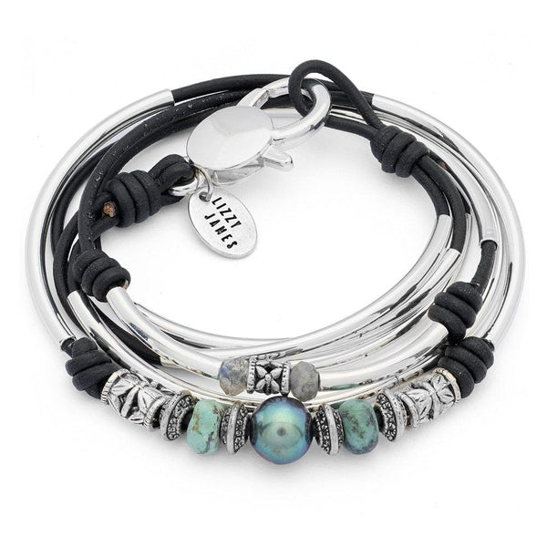 Big Sky Wrap Bracelet – Pearl, Labradorite & Turquoise