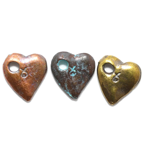 Heart Charm Trio for Lizzy James Charm Bracelets