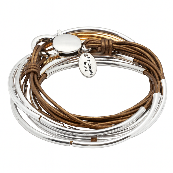 Lizzy Classic 4-Strand Metallic Bronze Wrap Bracelet | Lizzy James