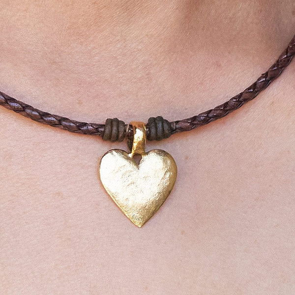 【BLACKPURPLE】25SS★ Big Rough Heart Leather Necklace BLACK PURPLE】Big Rough Heart Leather Necklace | OUR BRAND