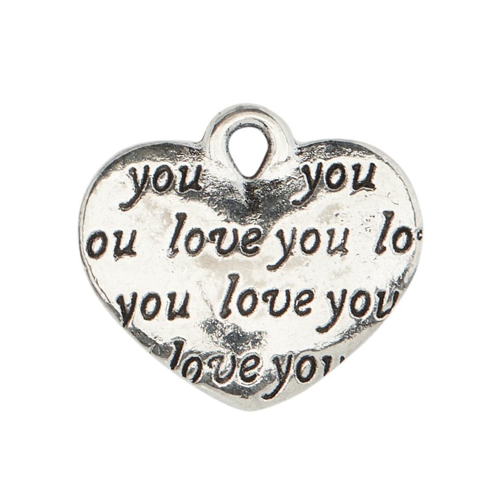 Loving Words Heart Charm