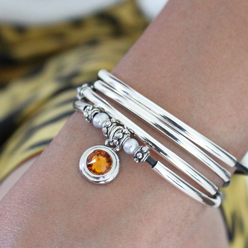 Citrine Yellow Crystal Charm