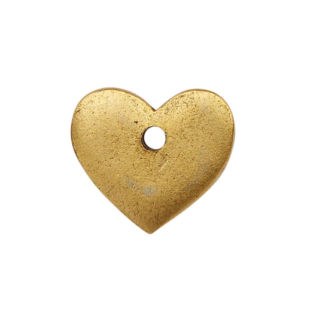 Rounded Heart Charm Gold