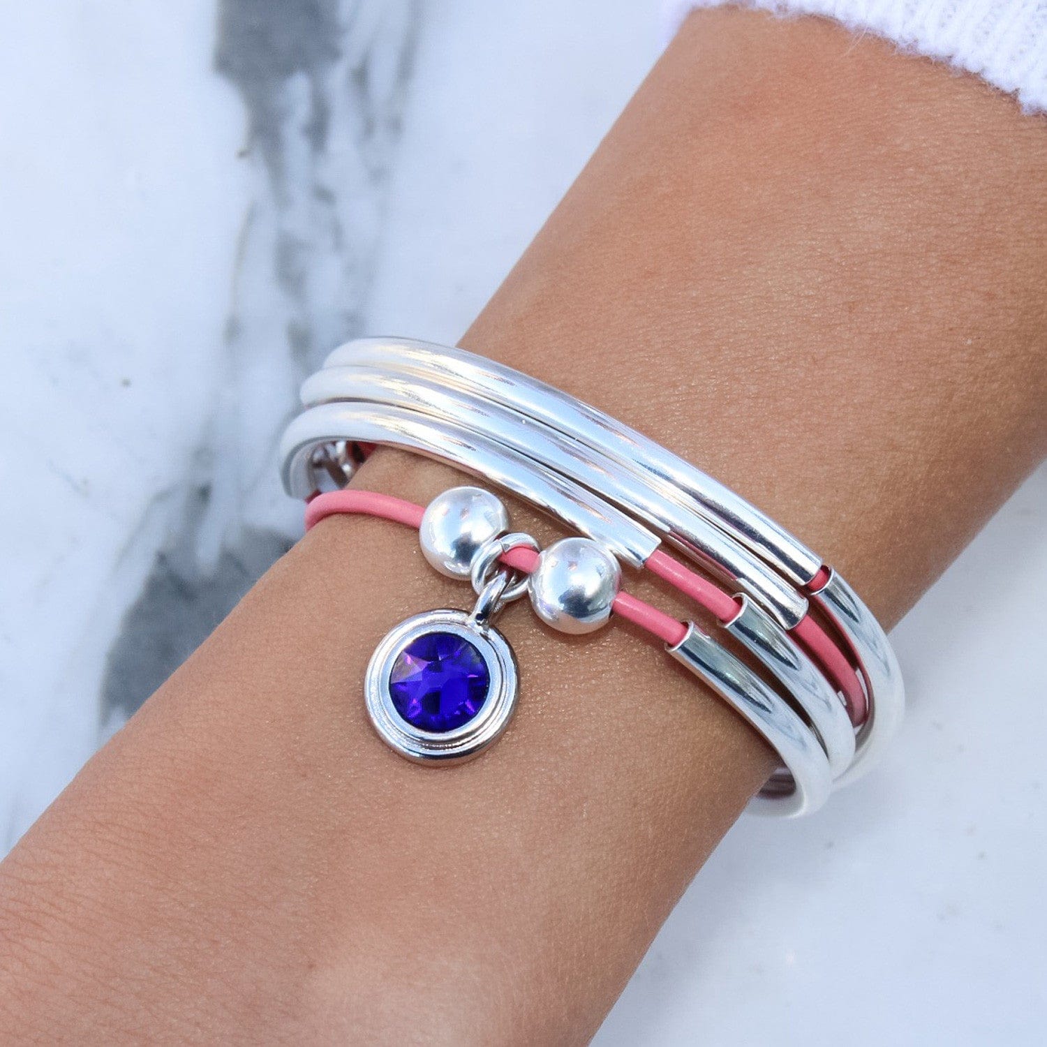 Sapphire Blue Crystal Charm