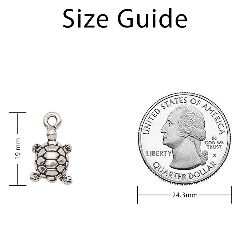 Small Turtle silver charm