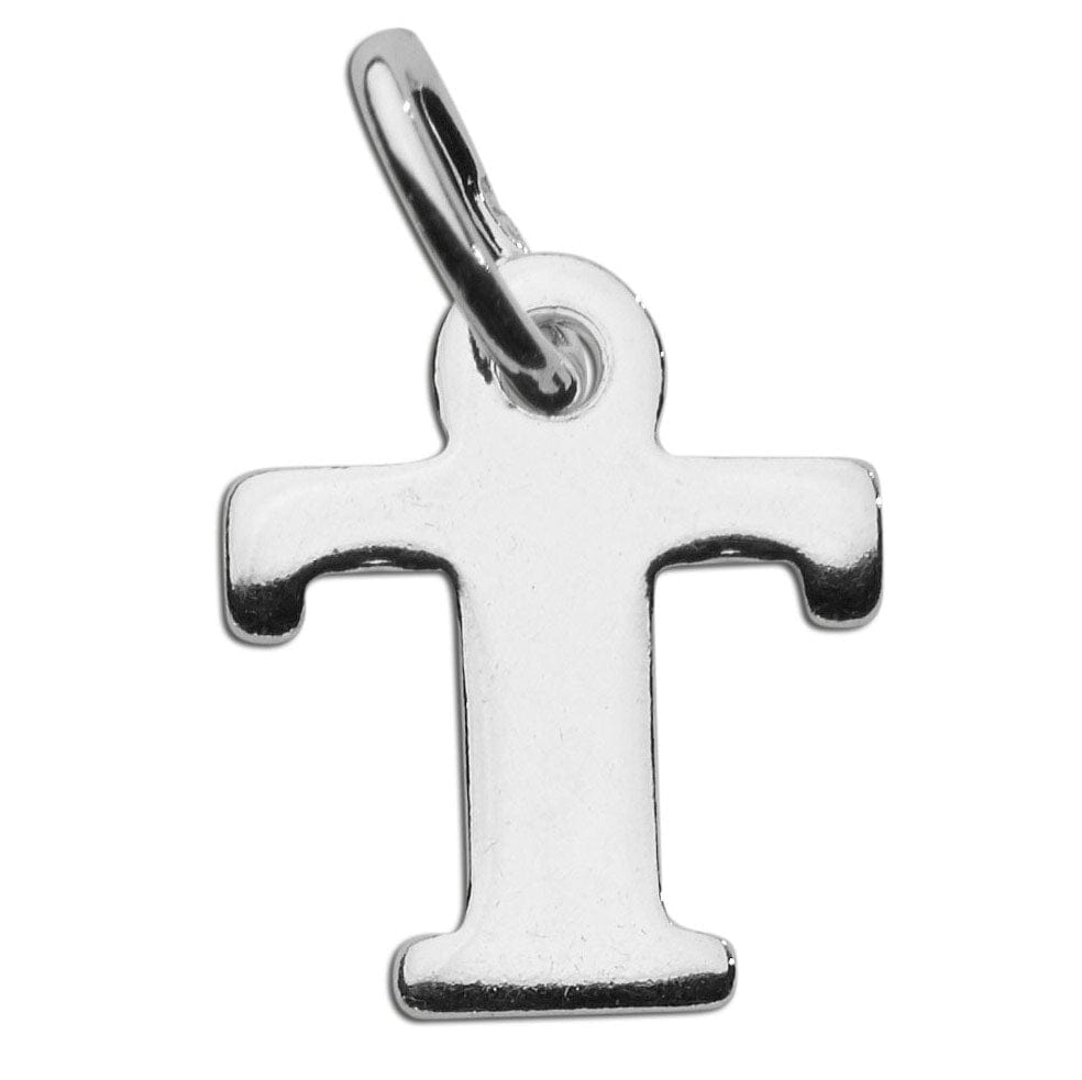 Sterling Silver Initial T Charm
