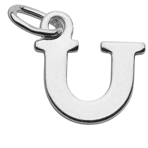 Sterling Silver Initial U Charm