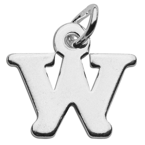 Sterling Silver Initial W Charm