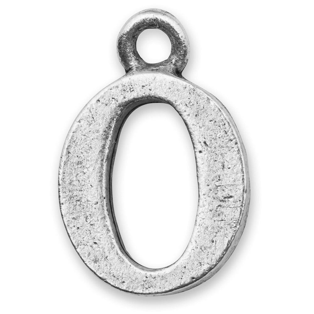 letter o charm Silver initials