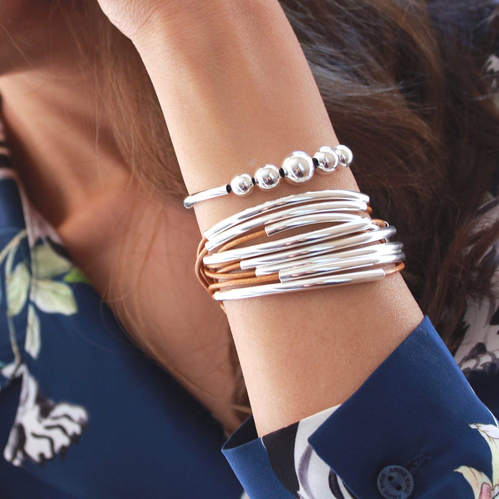 Wisdom Adjustable Silver Bracelet