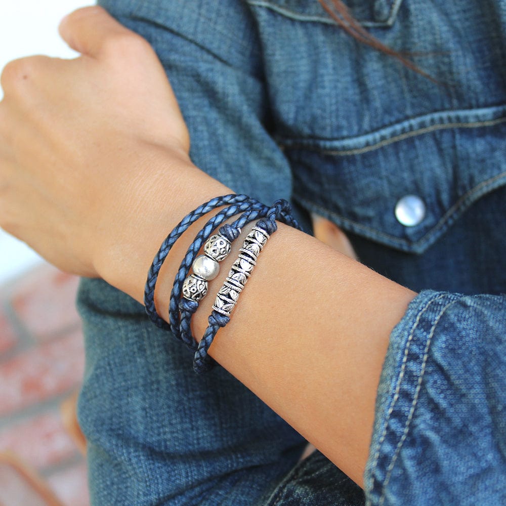 Nina Bracelet Blue Leather