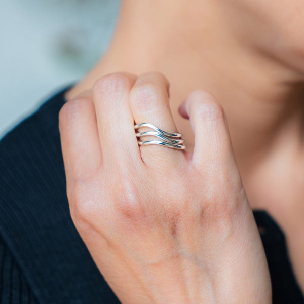 Sterling Silver Curve RIng