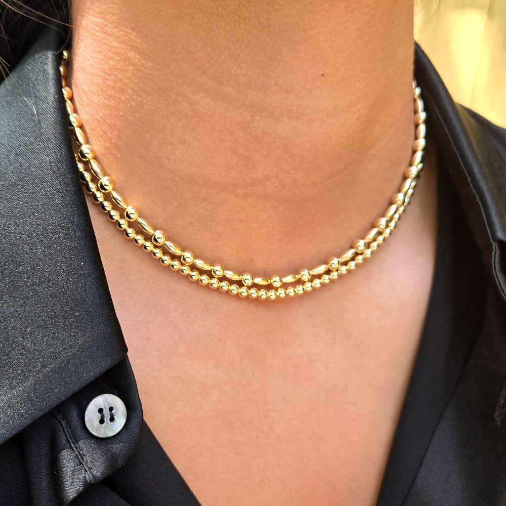 14k gold choker necklaces layered