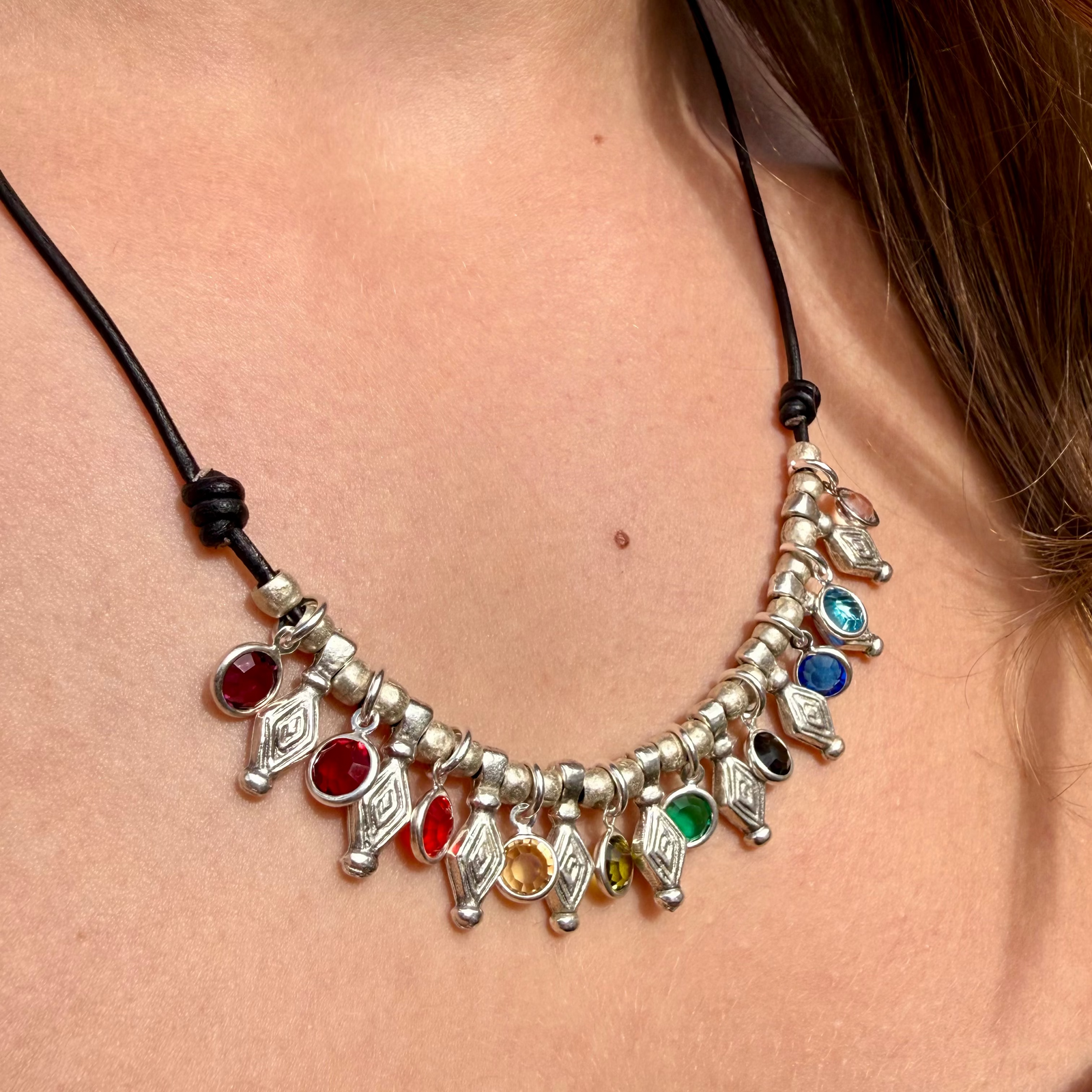 Naya Custom Necklace - Choose Your Metal and Crystal Colors
