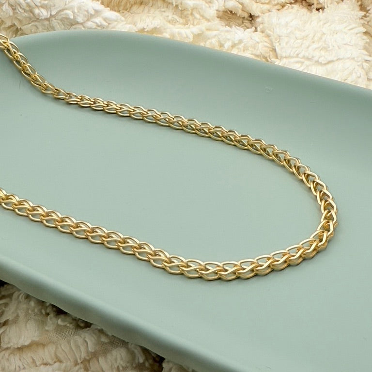 Leia Gold-Plated Fox Chain Necklace and 3-Wrap Convertible Bracelet