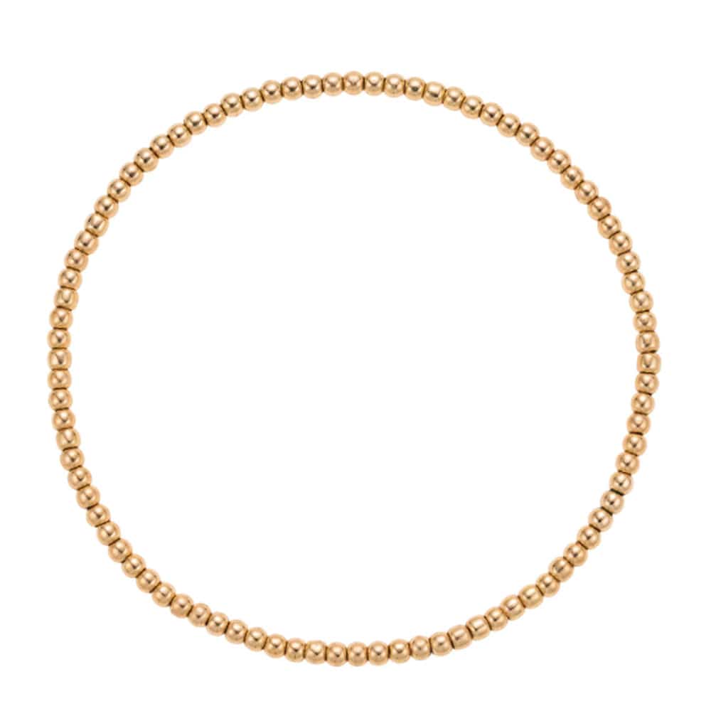 2mm 14k Gold-Filled Beaded Bracelet