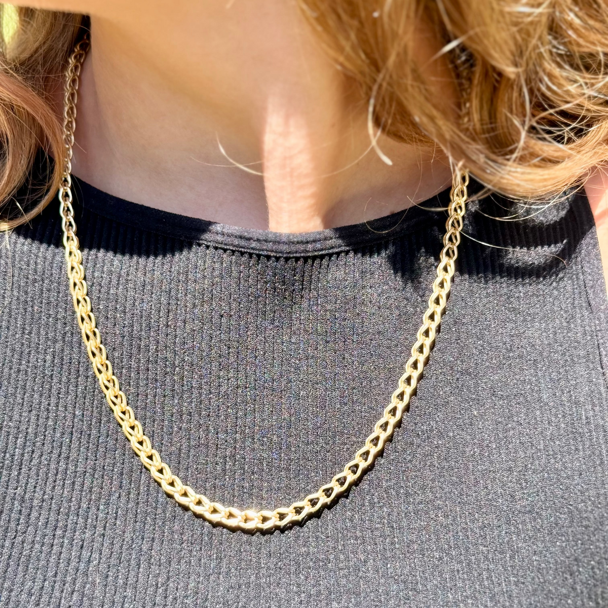 Leia Gold-Plated Fox Chain Necklace and 3-Wrap Convertible Bracelet