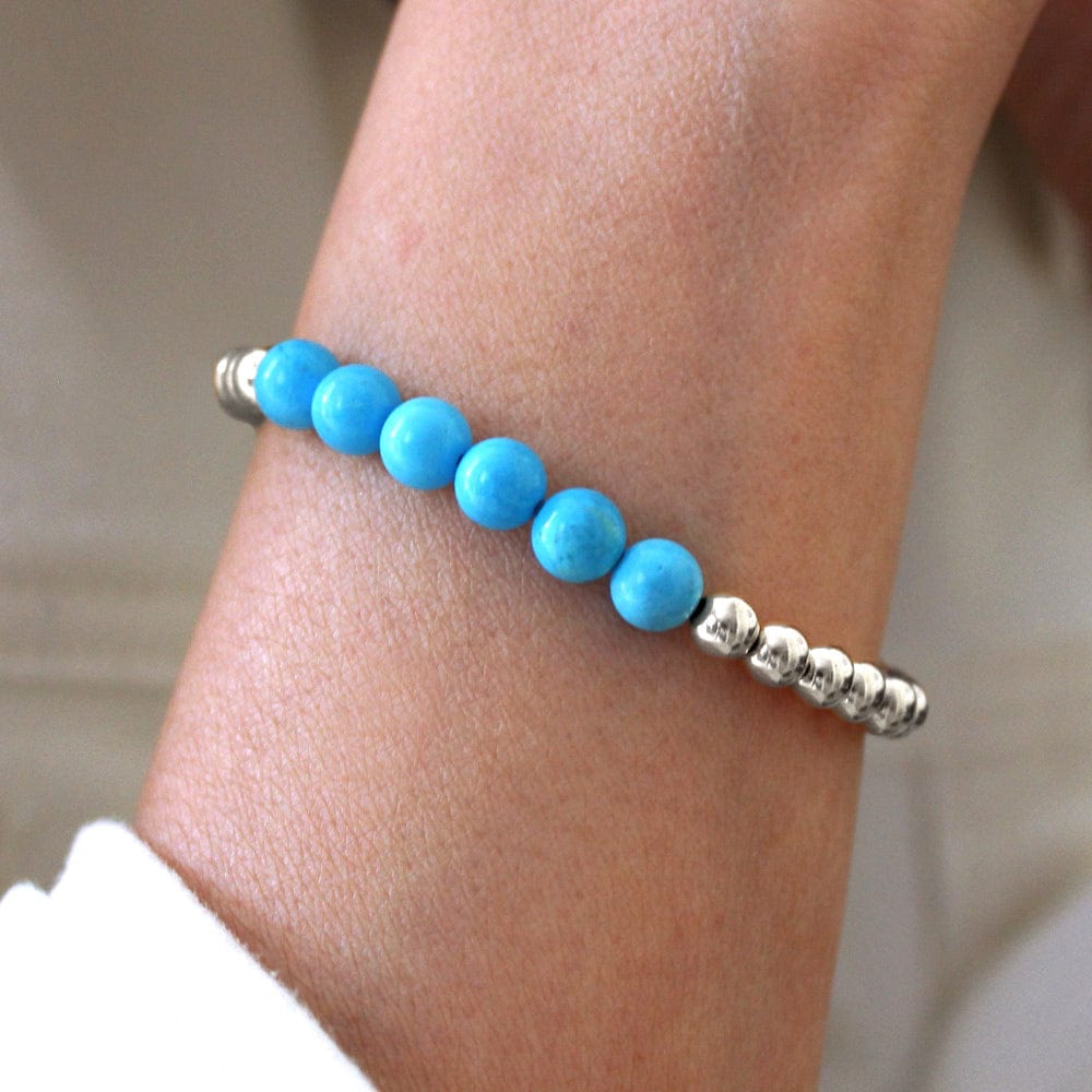 Sterling Silver Turquoise Beaded Bracelets