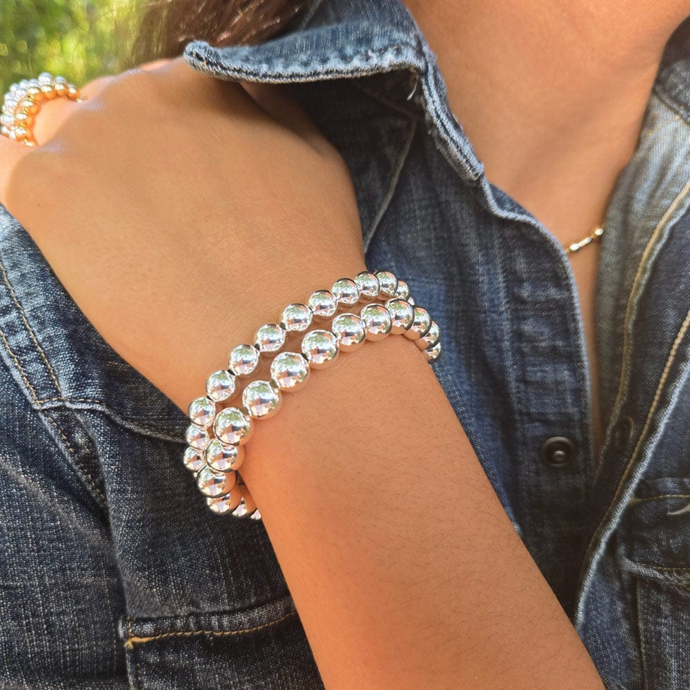 7mm Sterling Silver Bracelet Stretch