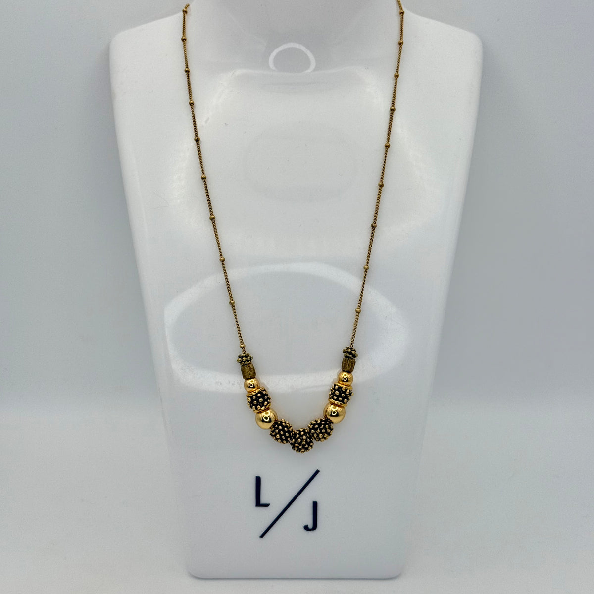 The Gold Berry Necklace – Antique Gold Satellite Chain | Handmade in California