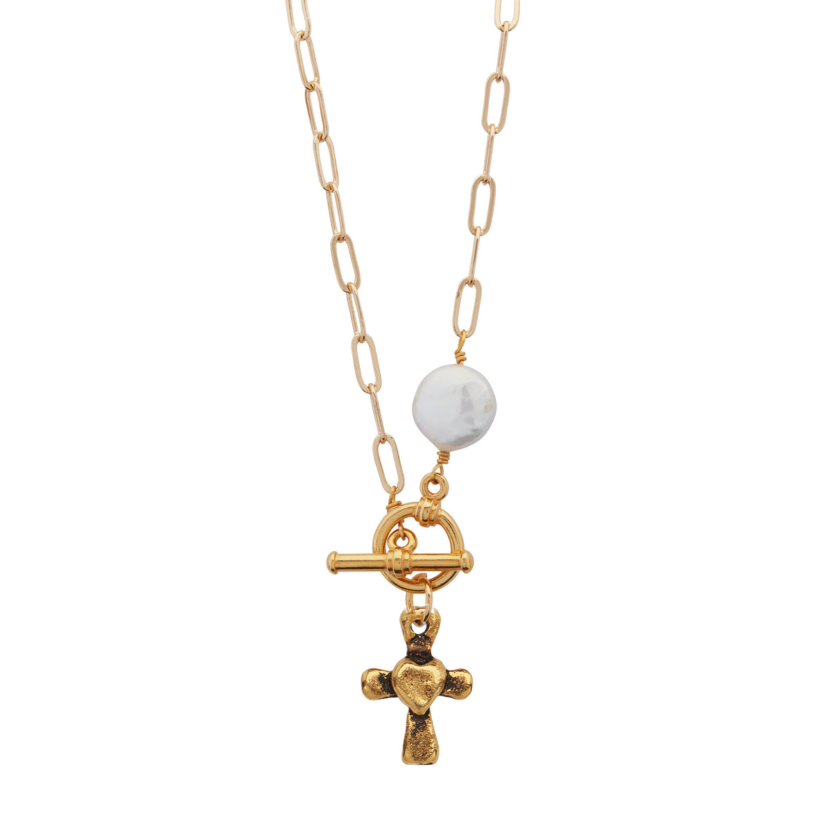 Goldsmith Gold Chain Necklace with Freshwater Pearl | Add Charm