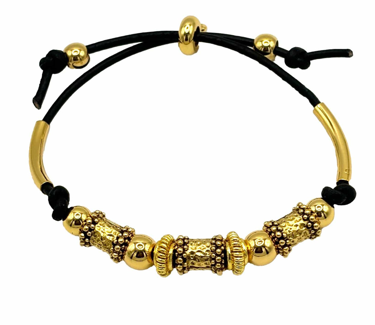 Cleopatra Gold &amp; Black Adjustable Bracelet