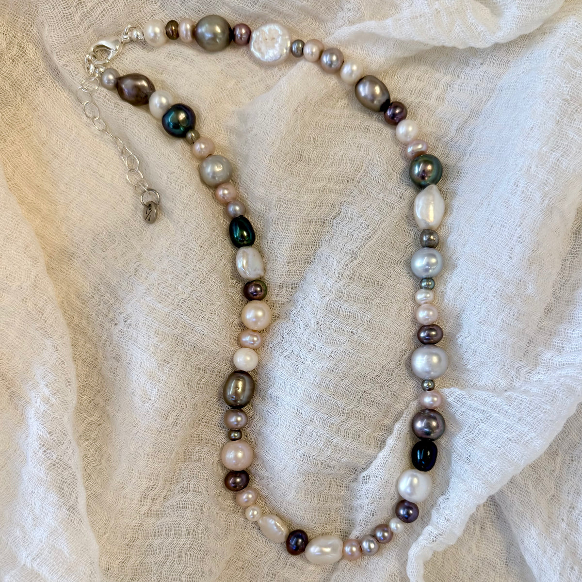The Jolene Pearl Necklace – Mixed Freshwater Pearls | Handmade in California