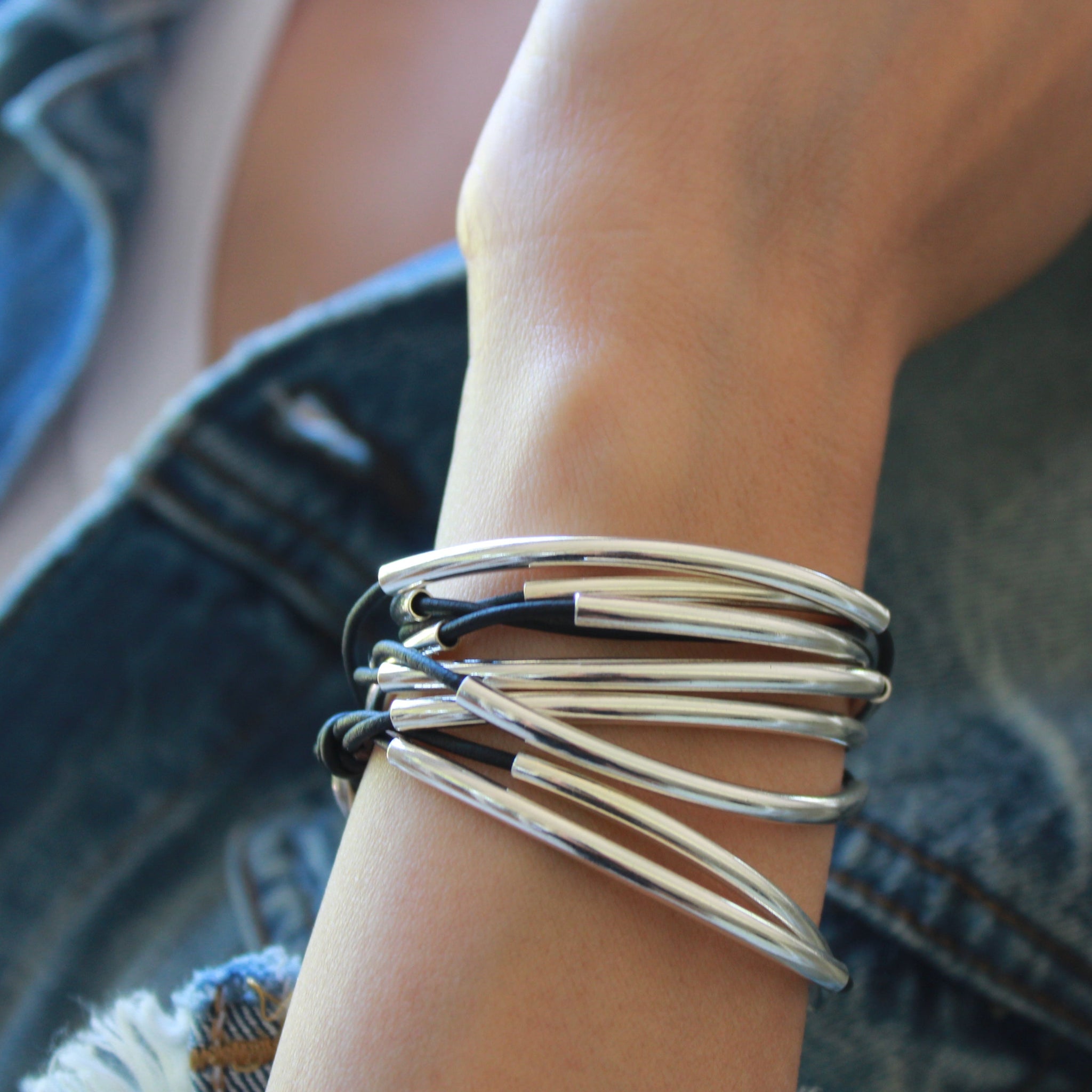 Lizzy James Black Leather Wrap Bracelet - Shop Now!