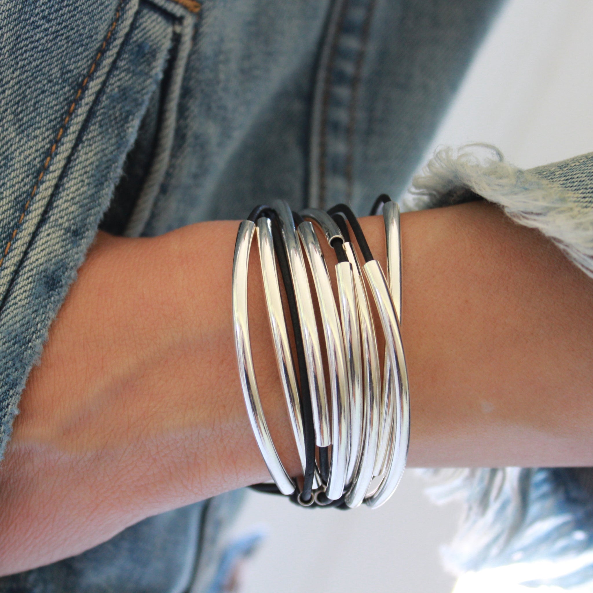 Lizzy James Black Leather Wrap Bracelet - Shop Now!