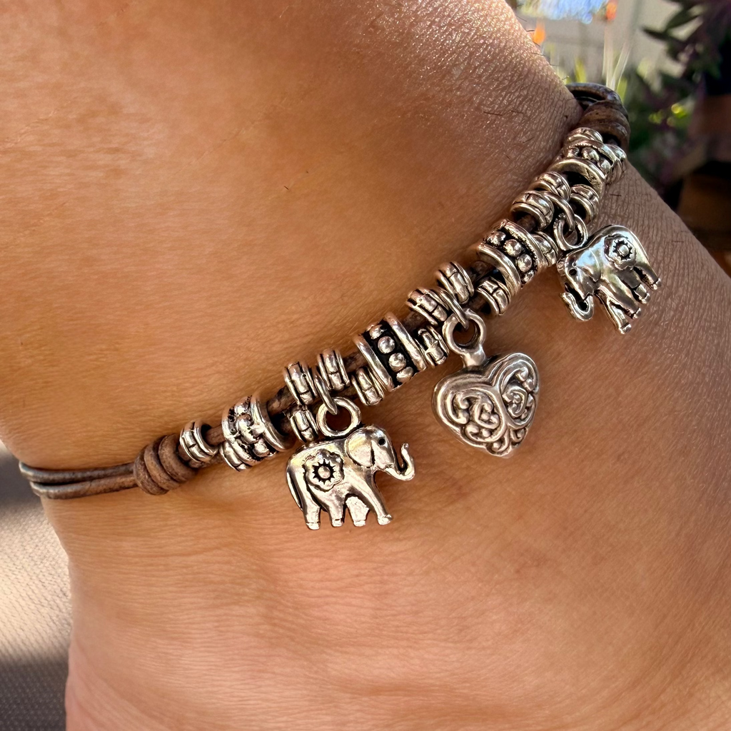 The Nomad Heart Leather Anklet | Lizzy James The Nomad Heart Leather Anklet | Lizzy James