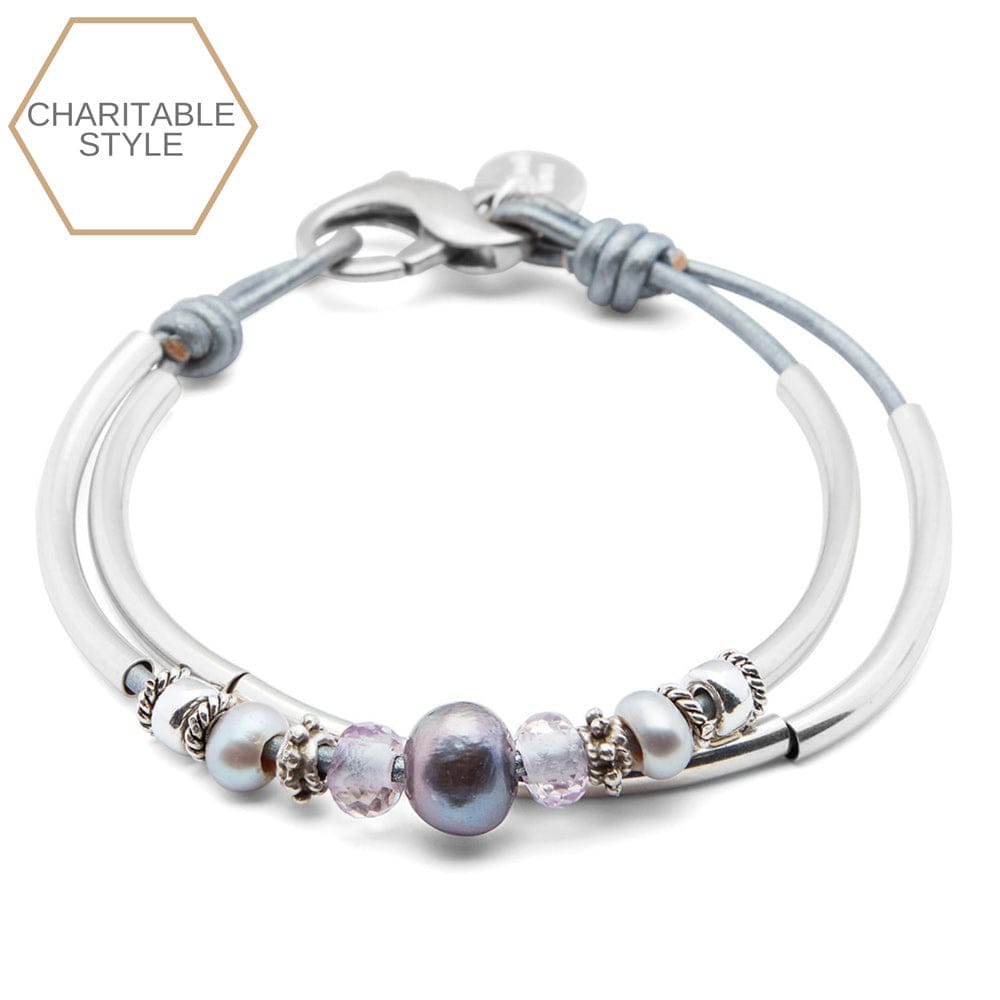 Pinkberry sterling silver bracelet - charitable style
