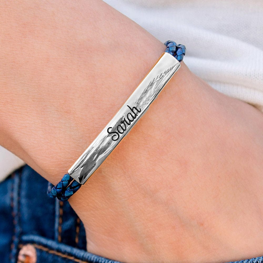 Creations Engravable Bracelet Gloss Black Silverplate