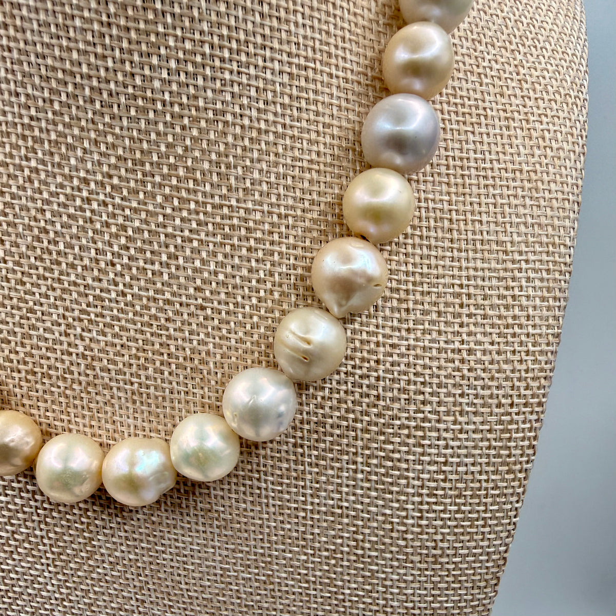 The Camille Pearl Necklace – Peach Pearl Strand | One of a Kind | Handmade in California