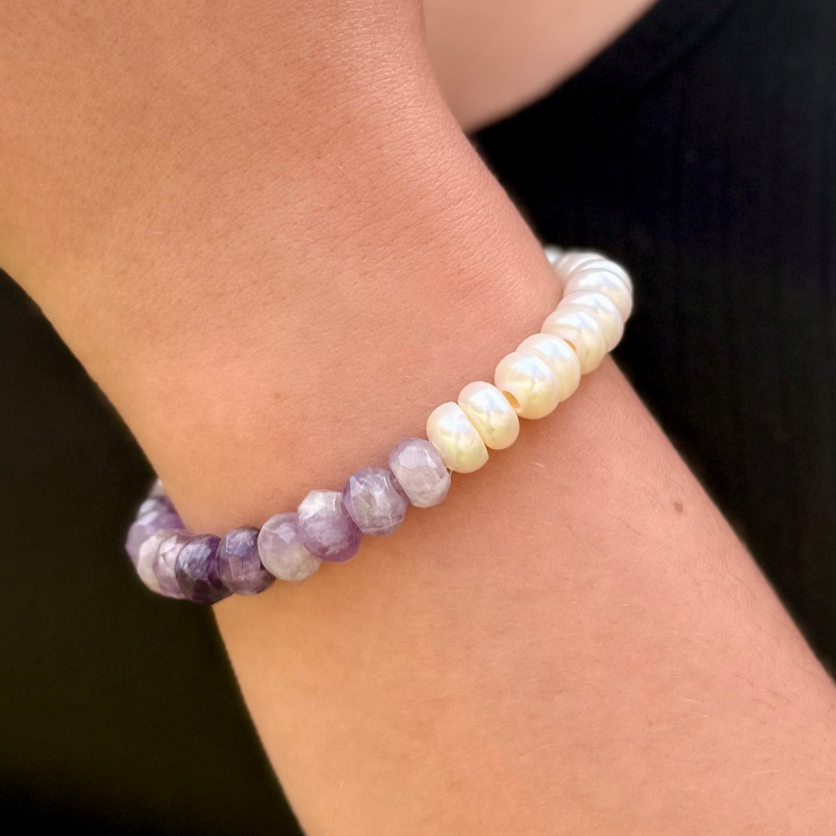 The Violet Pearl Bracelet – Amethyst & Freshwater Pearl | Handmade in California