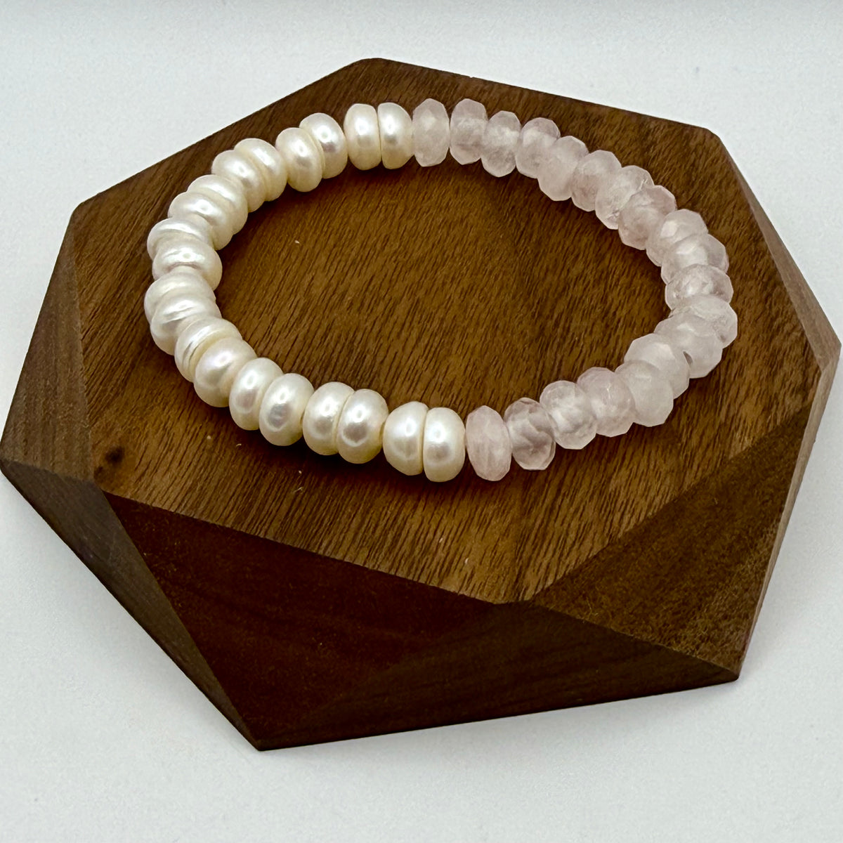 The Blush Pearl Bracelet – Rose Quartz & Freshwater Pearl | Handmade in California