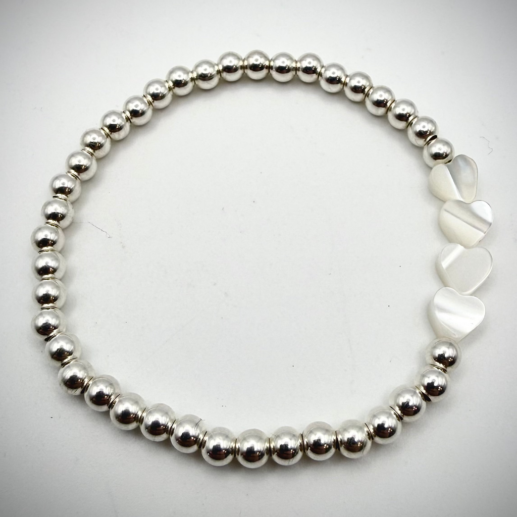 Pearl Petal Heart Bracelet | Lizzy James