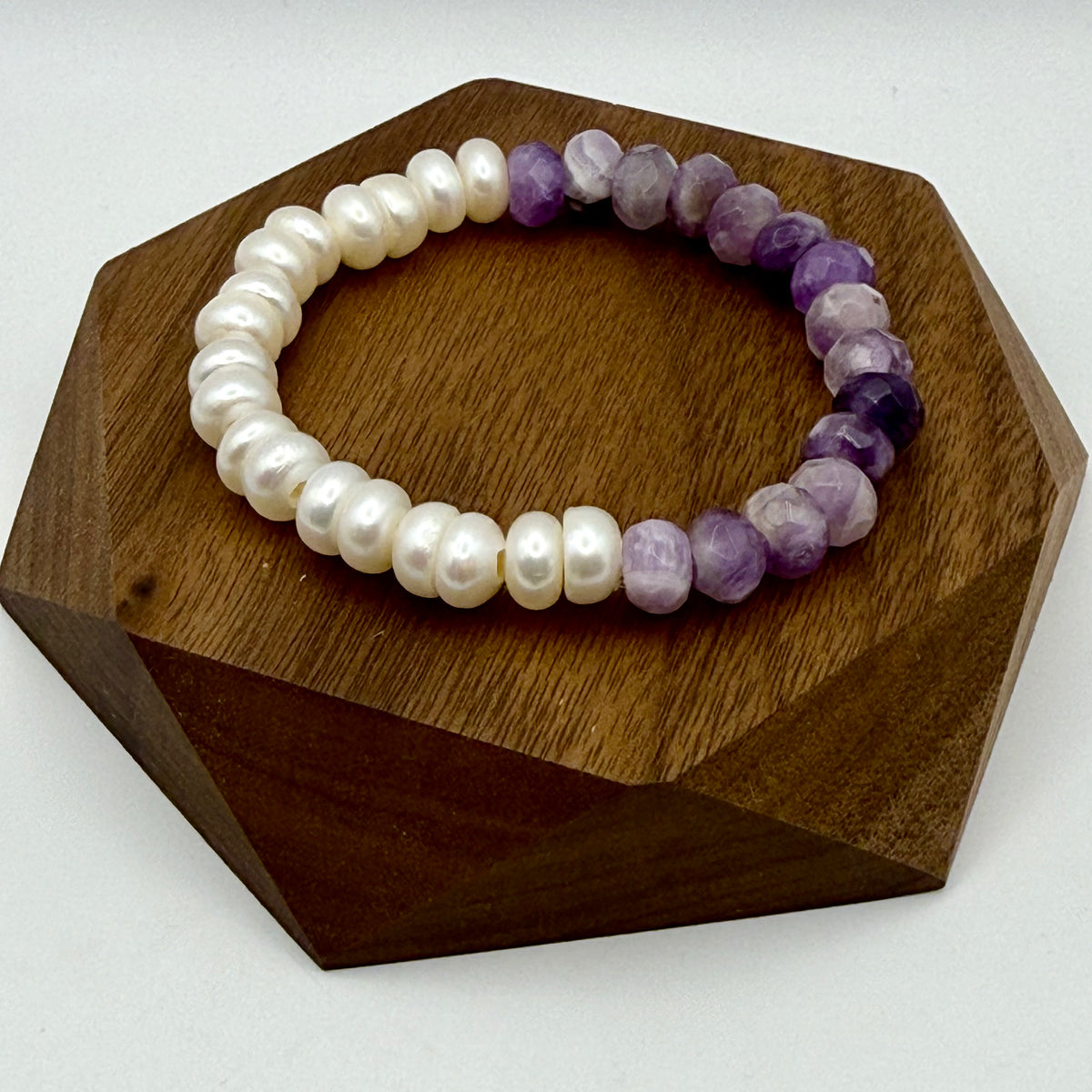 The Violet Pearl Bracelet – Amethyst & Freshwater Pearl | Handmade in California
