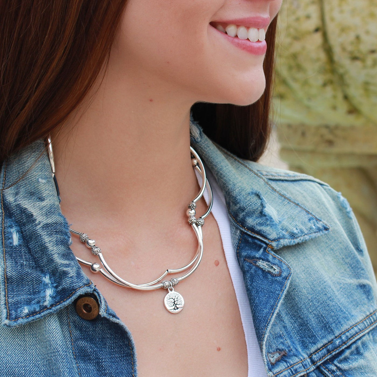 April Convertible Wrap Bracelet Necklace – Add a Charm | 8 Colors