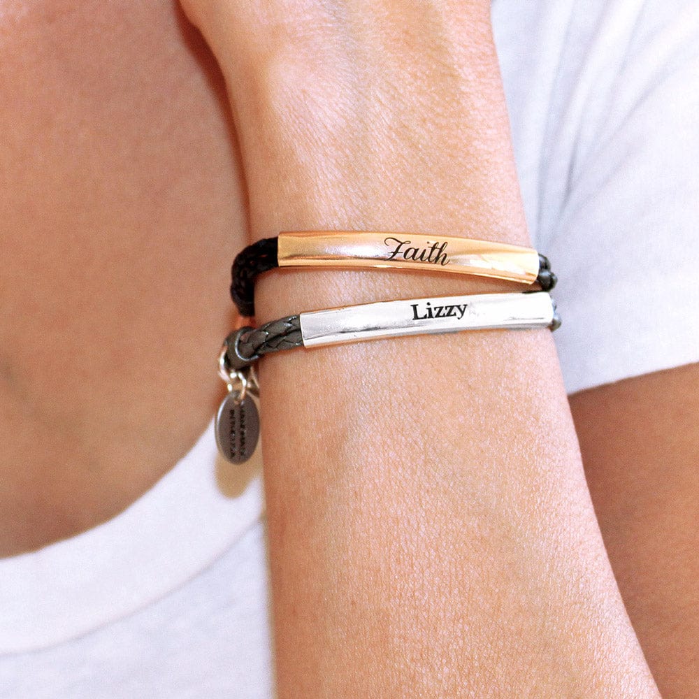 Gold Engravable Bracelet Free Engraving - Main Image