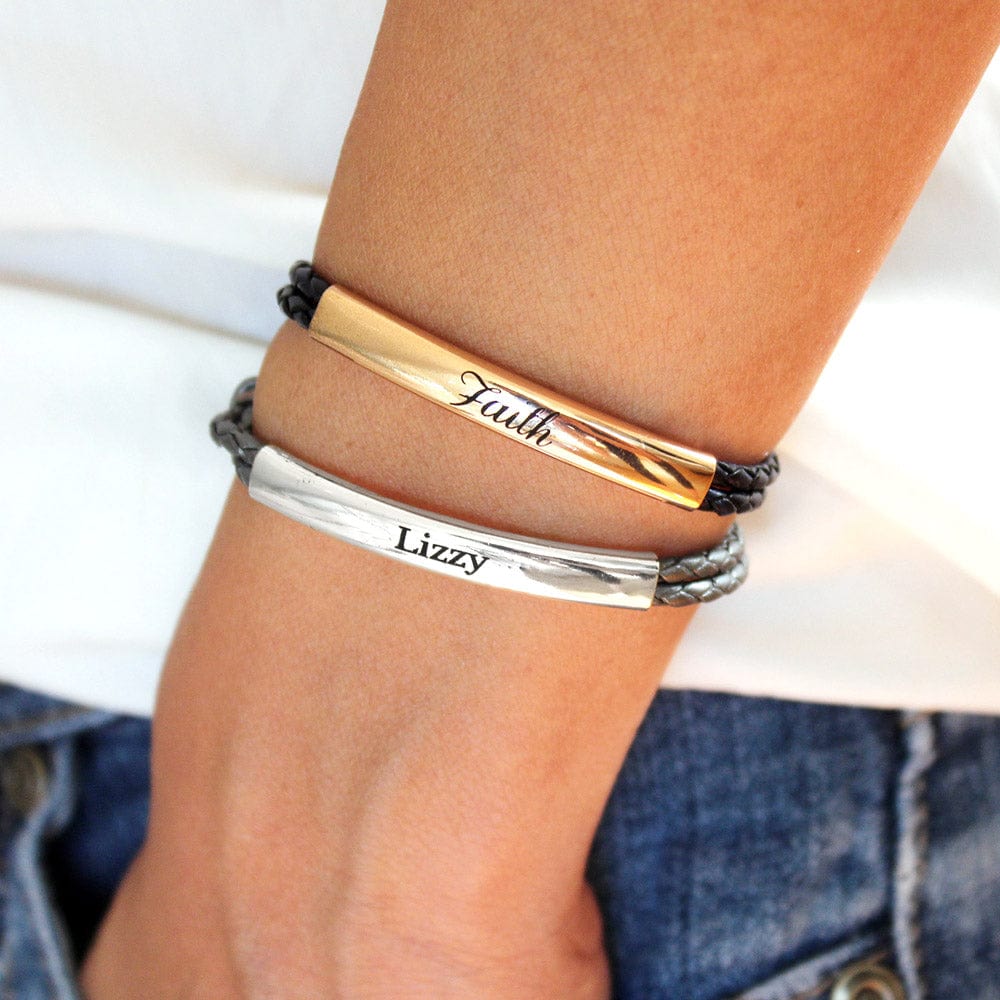 Creations Engravable Bracelets Silver and Gold No Engraving