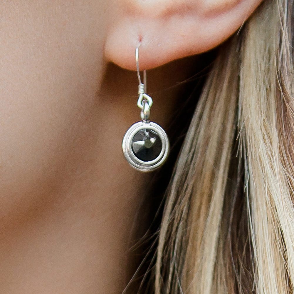Florence Black Crystal Earrings