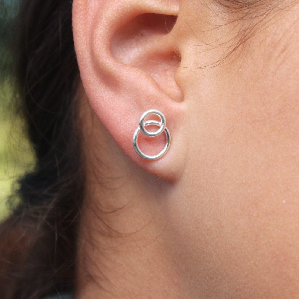 Sterling Silver Flying Saucer Earring