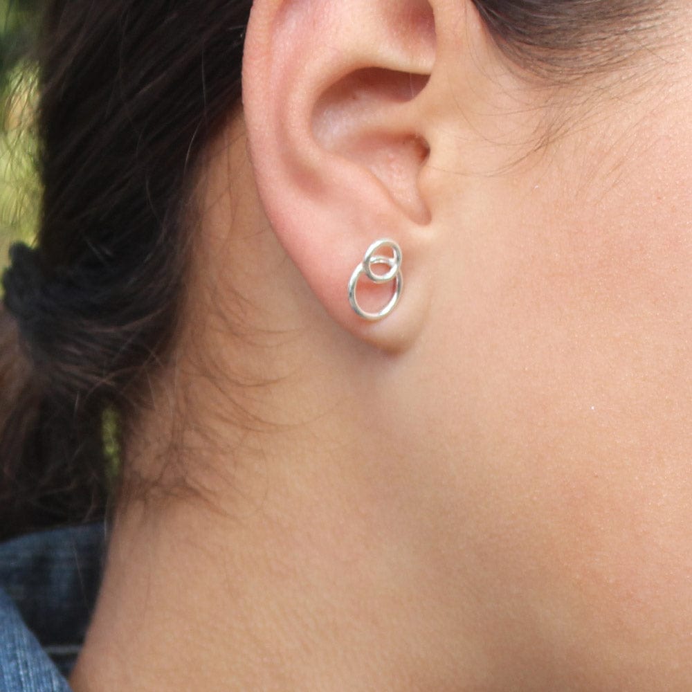 Sterling Silver Flying Saucer Earring