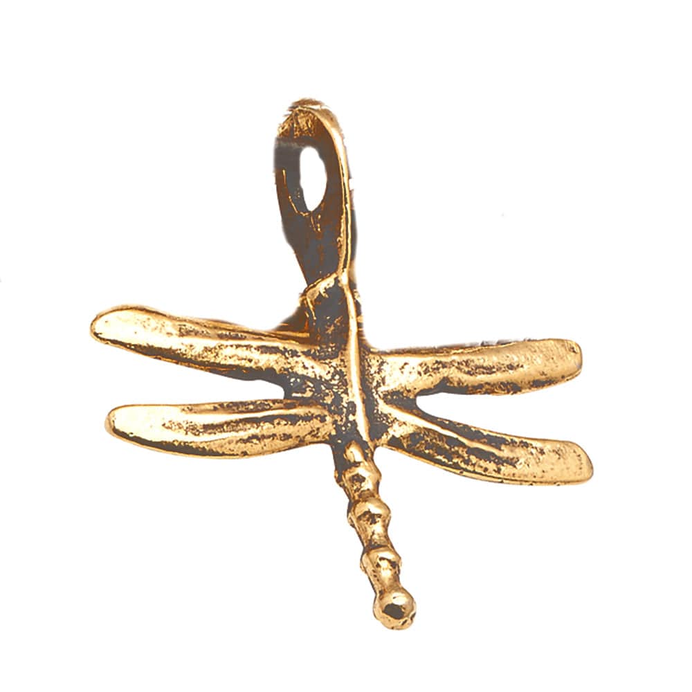 Gold Plated Dragonfly Charm