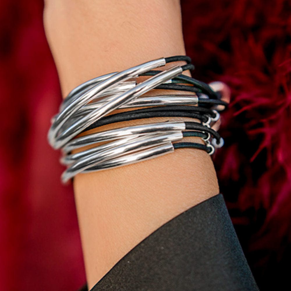 Lizzy James Black Leather Wrap Bracelet Shop Now!