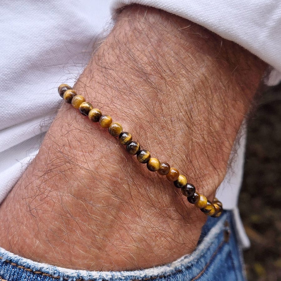 Mini Tiger&#39;s Eye Men&#39;s Bracelet