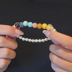 video of the Happy Gemstone Bracelet w Sterling Silver