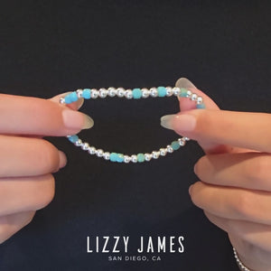 Sterling Silver Bracelet Set with Turquoise video