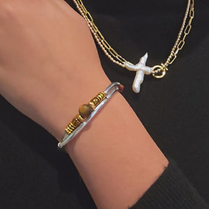 style and how to video of our Tiger's Eye bracelet - the Toffee